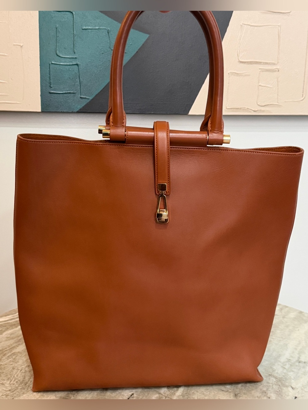 GABRIELA HEARST VEVERS Tote Cognac Brown Carryon Leather Bag Shopper Handbag